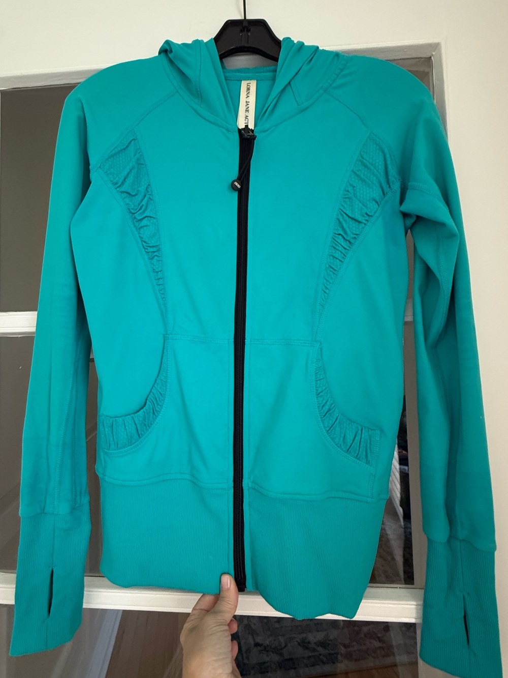 Lorna Jane Turquoise Active Zip Hoodie